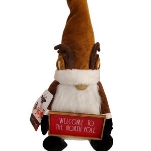 Rae Dunn Christmas Reindeer Welcome To The North Pole Gnome Extra Large NWT